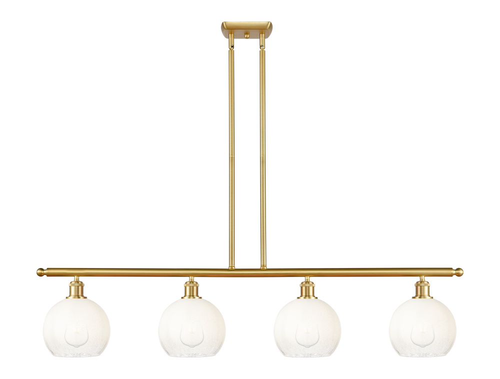 Brookhaven Globe - 4 Light - 48 inch - Satin Gold - Stem Hung - Island Light