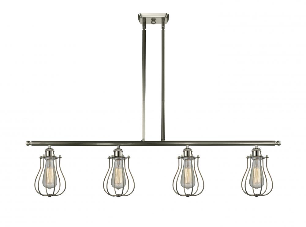 Muselet - 4 Light - 48 inch - Brushed Satin Nickel - Stem hung - Island Light