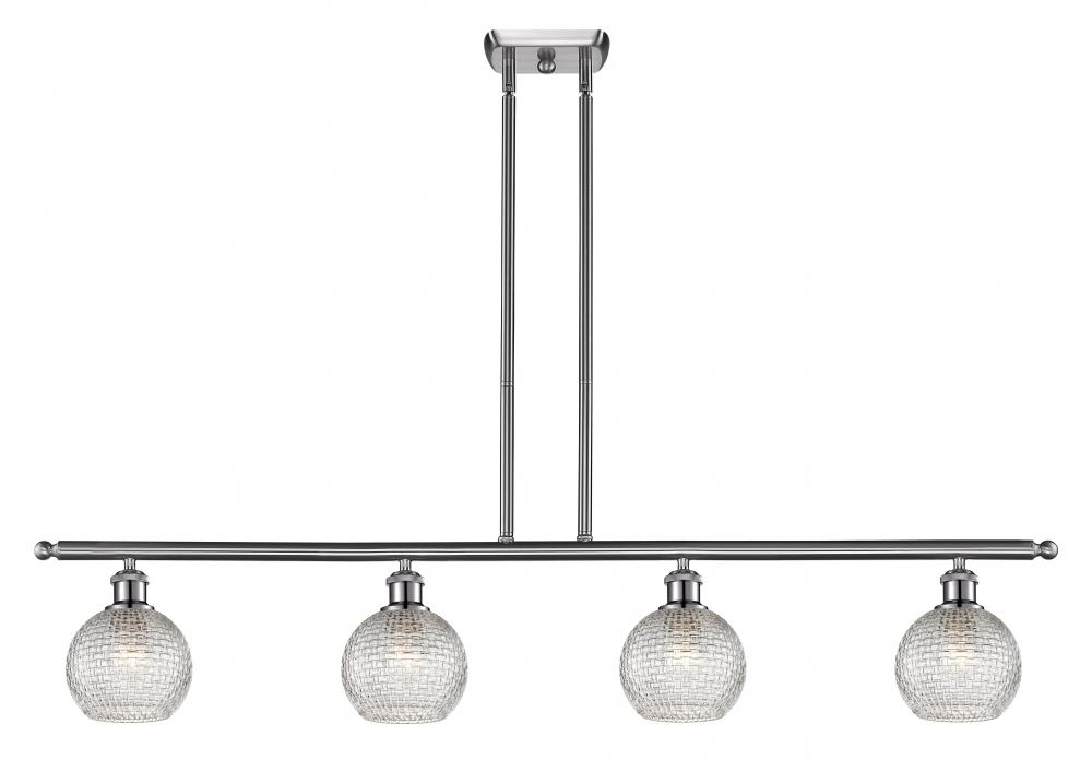 Athens - 4 Light - 48 inch - Brushed Satin Nickel - Stem hung - Island Light