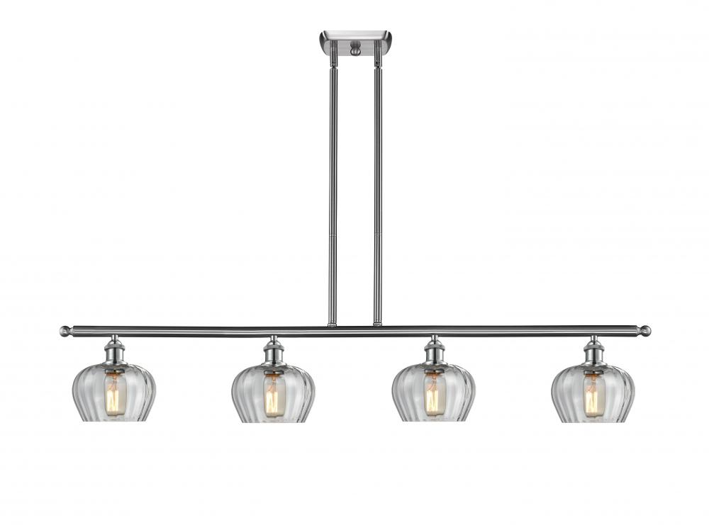 Fenton - 4 Light - 48 inch - Brushed Satin Nickel - Stem hung - Island Light