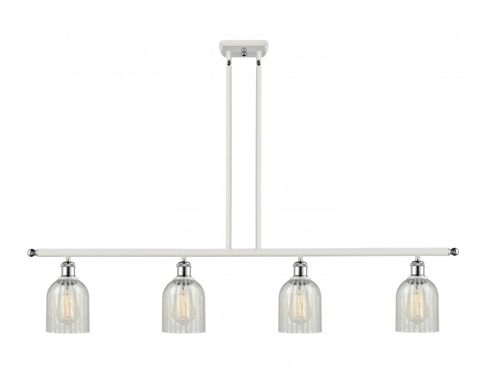 Caledonia - 4 Light - 48 inch - White Polished Chrome - Stem hung - Island Light