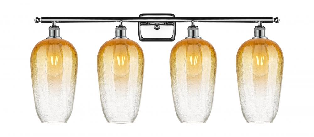 Brookhaven Flute - 4 Light - 37 inch - Polished Chrome - Bath Vanity Light