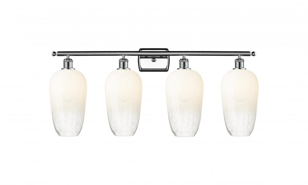 Brookhaven Flute - 4 Light - 37 inch - Polished Chrome - Bath Vanity Light