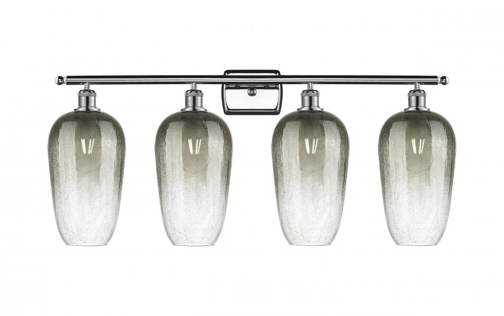 Brookhaven Flute - 4 Light - 37 inch - Polished Chrome - Bath Vanity Light