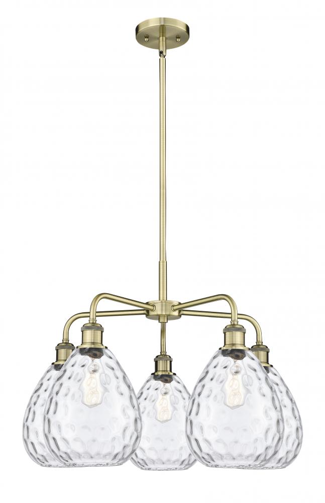 Waverly - 5 Light - 26 inch - Antique Brass - Chandelier