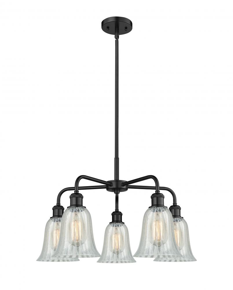 Hanover - 5 Light - 24 inch - Matte Black - Chandelier