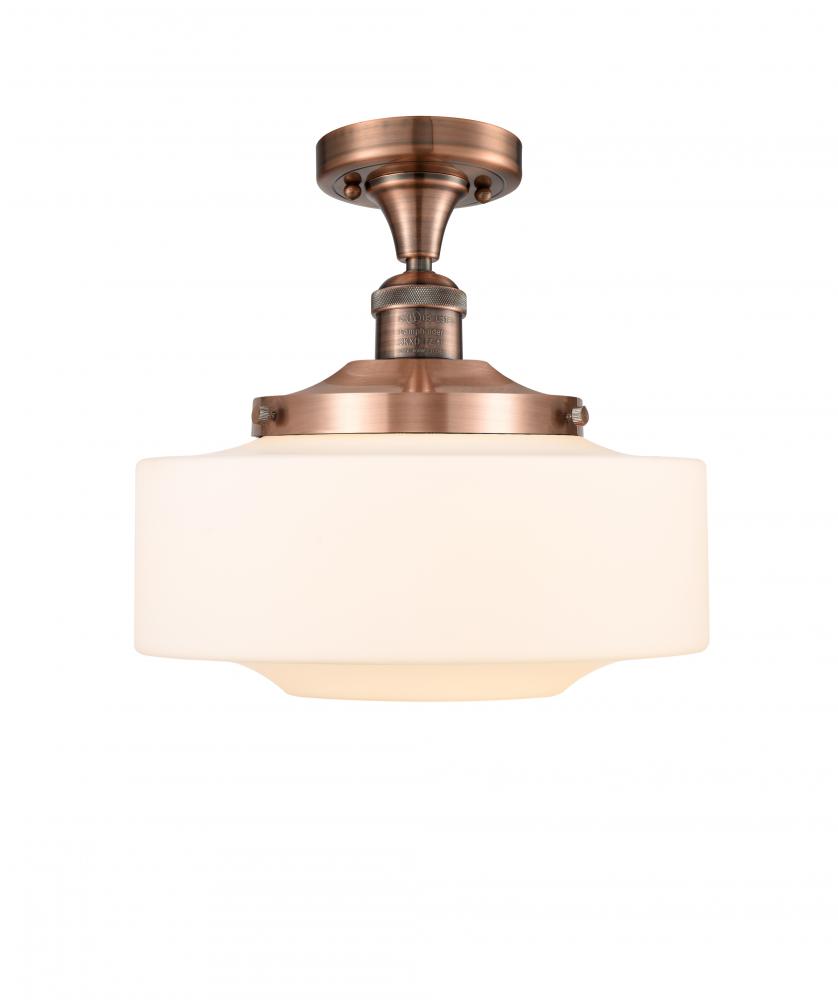 Bridgeton - 1 Light - 12 inch - Antique Copper - Semi-Flush Mount