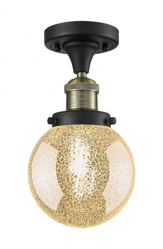 Beacon - 1 Light - 6 inch - Black Antique Brass - Semi-Flush Mount