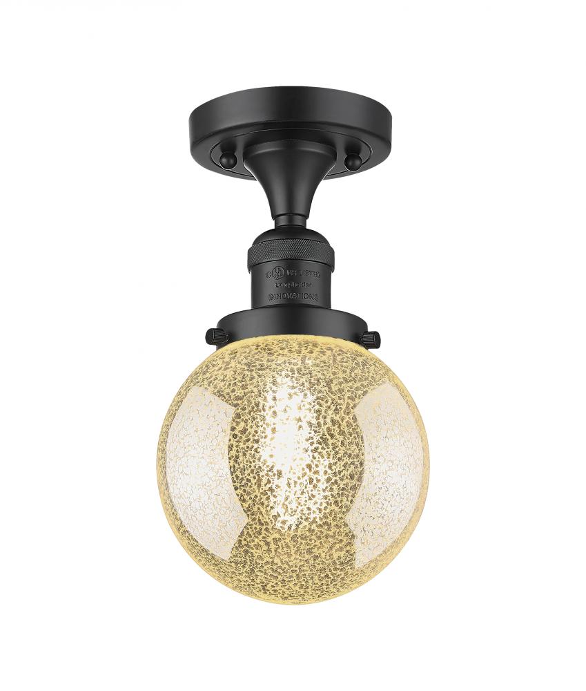 Beacon - 1 Light - 6 inch - Matte Black - Semi-Flush Mount