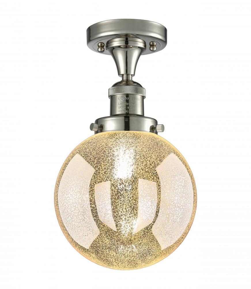 Beacon - 1 Light - 8 inch - Polished Nickel - Semi-Flush Mount