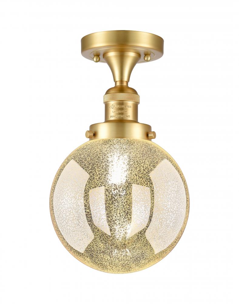 Beacon - 1 Light - 8 inch - Satin Gold - Semi-Flush Mount