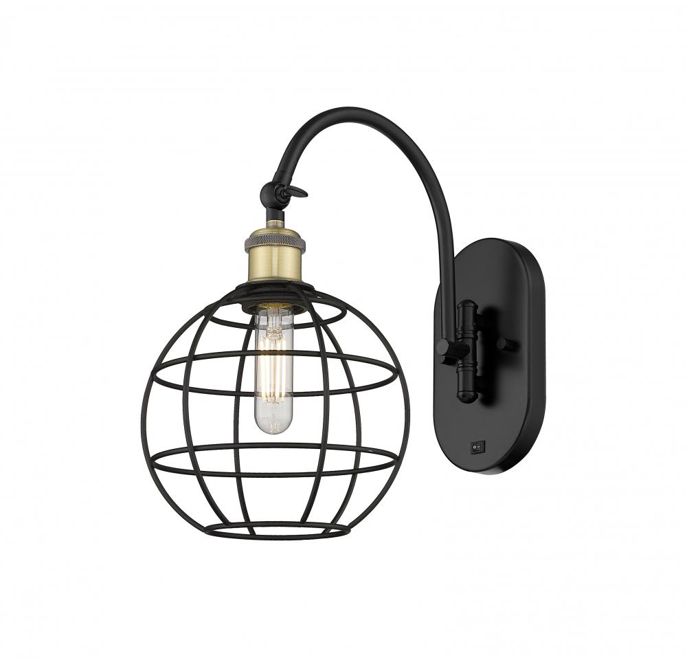 Lake Placid - 1 Light - 8 inch - Black Antique Brass - Adjustable Swing Arm
