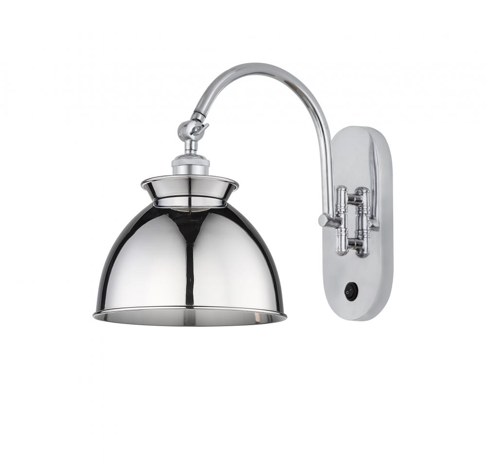 Adirondack - 1 Light - 8 inch - Polished Chrome - Adjustable Swing Arm