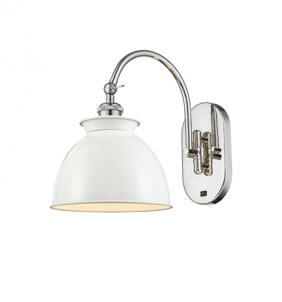 Adirondack - 1 Light - 8 inch - Polished Nickel - Adjustable Swing Arm