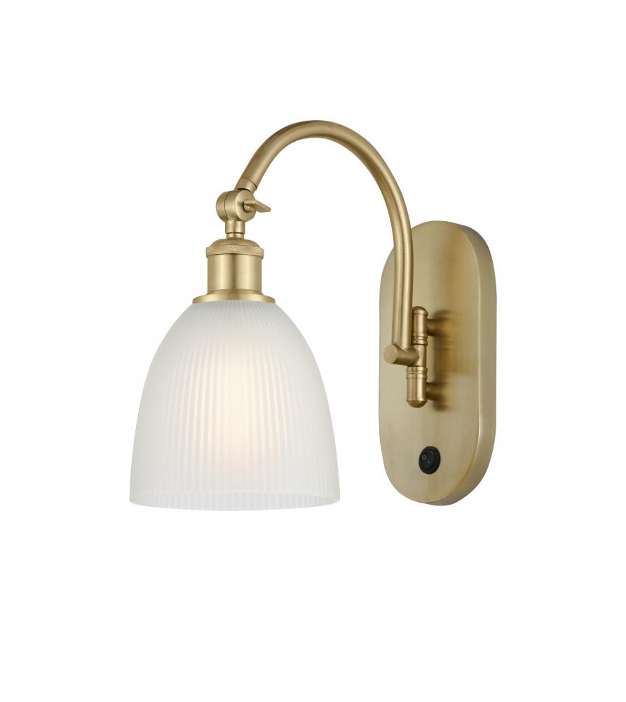 Castile - 1 Light - 6 inch - Satin Gold - Adjustable Swing Arm