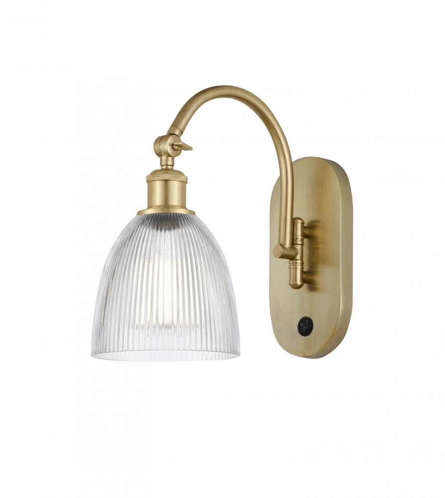 Castile - 1 Light - 6 inch - Satin Gold - Adjustable Swing Arm