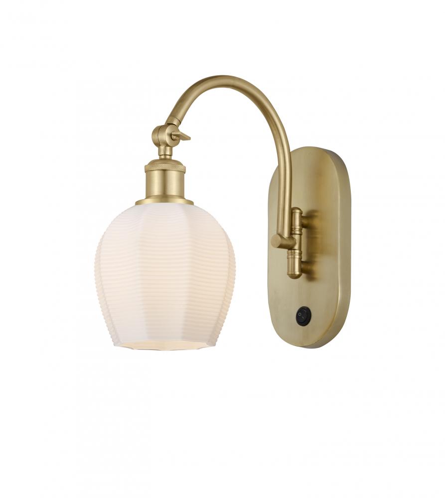 Norfolk - 1 Light - 6 inch - Satin Gold - Adjustable Swing Arm
