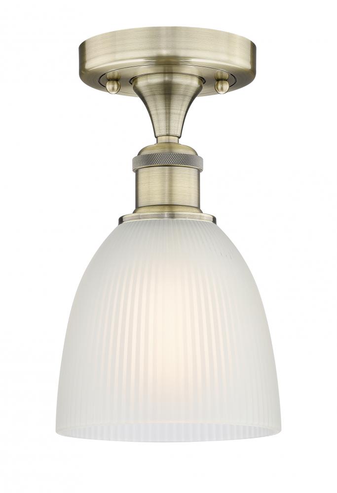 Castile - 1 Light - 6 inch - Antique Brass - Semi-Flush Mount