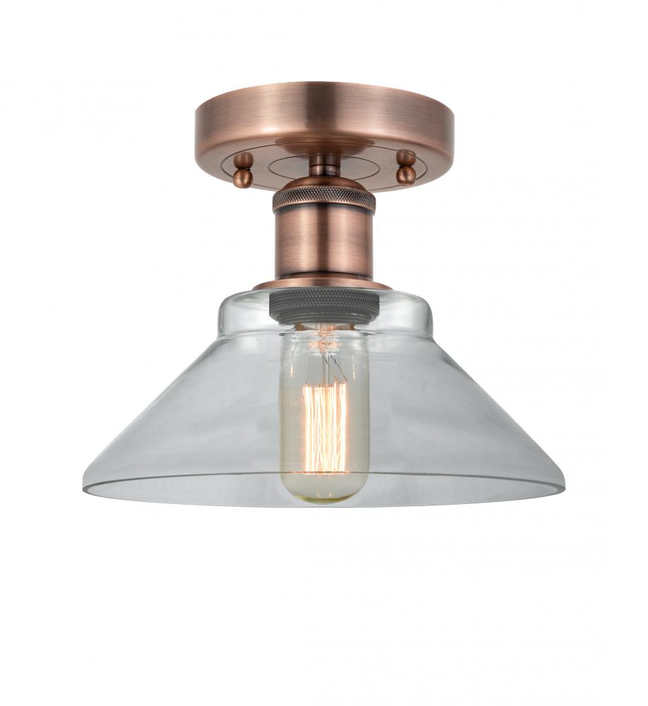 Orwell - 1 Light - 8 inch - Antique Copper - Semi-Flush Mount