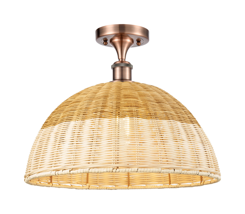 Bristol Natural II - 1 Light - 16 inch - Antique Copper - Semi-Flush Mount