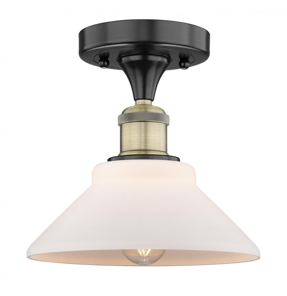 Orwell - 1 Light - 8 inch - Black Antique Brass - Semi-Flush Mount
