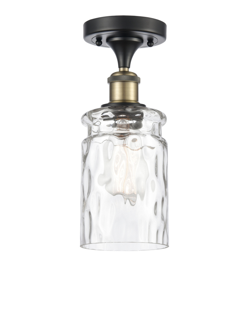 Candor - 1 Light - 5 inch - Black Antique Brass - Semi-Flush Mount