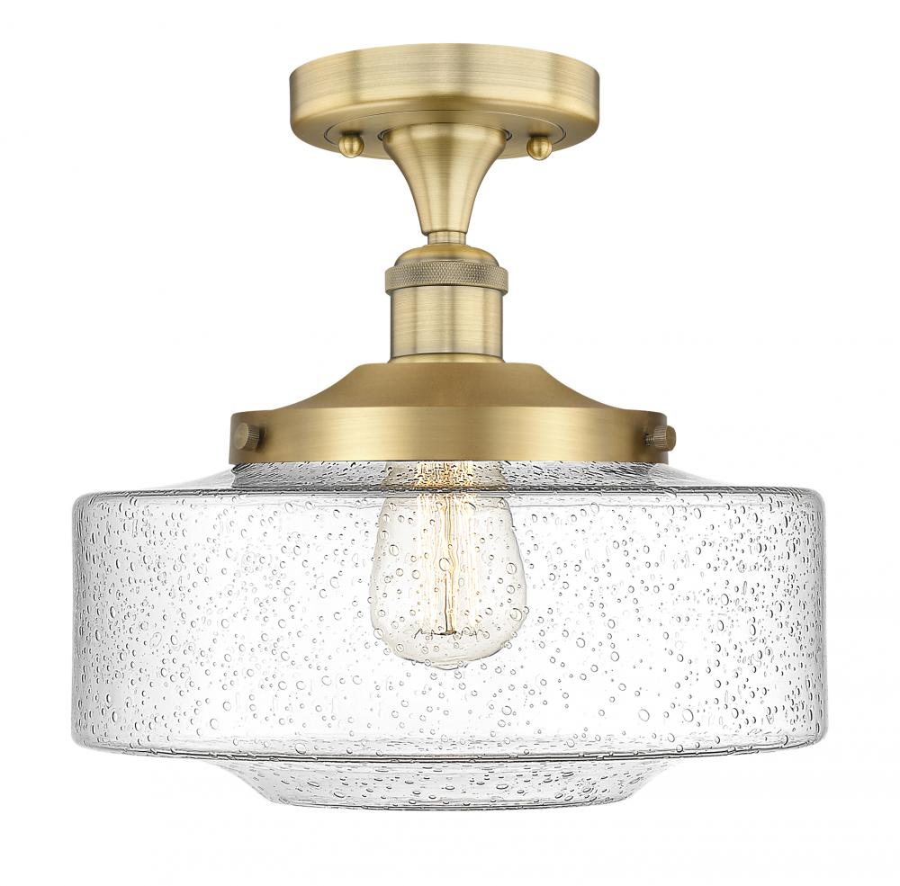 Bridgeton - 1 Light - 12 inch - Brushed Brass - Semi-Flush Mount