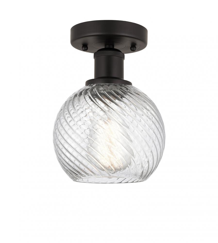 Athens Twisted Swirl 1 Light 6 inch Semi-Flush Mount