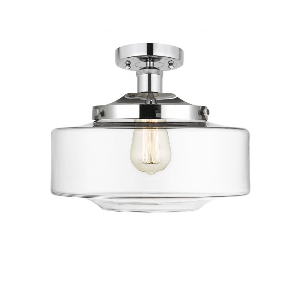Bridgeton - 1 Light - 12 inch - Polished Chrome - Semi-Flush Mount
