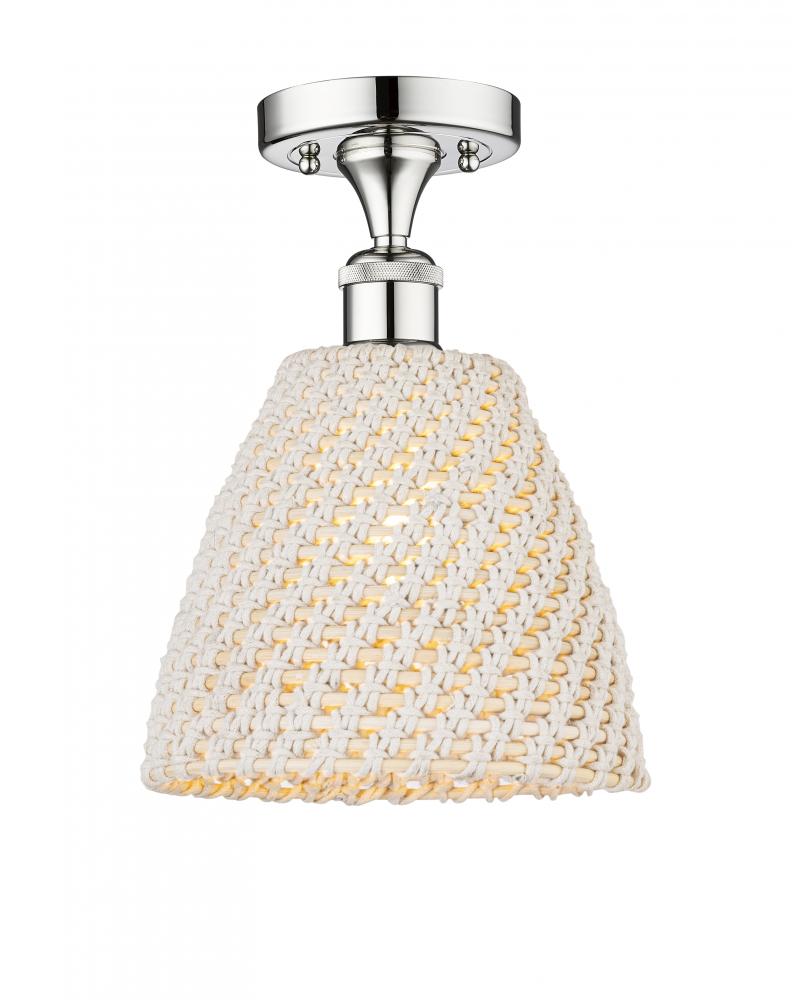 Bristol Natural - 1 Light - 9 inch - Polished Chrome - Semi-Flush Mount