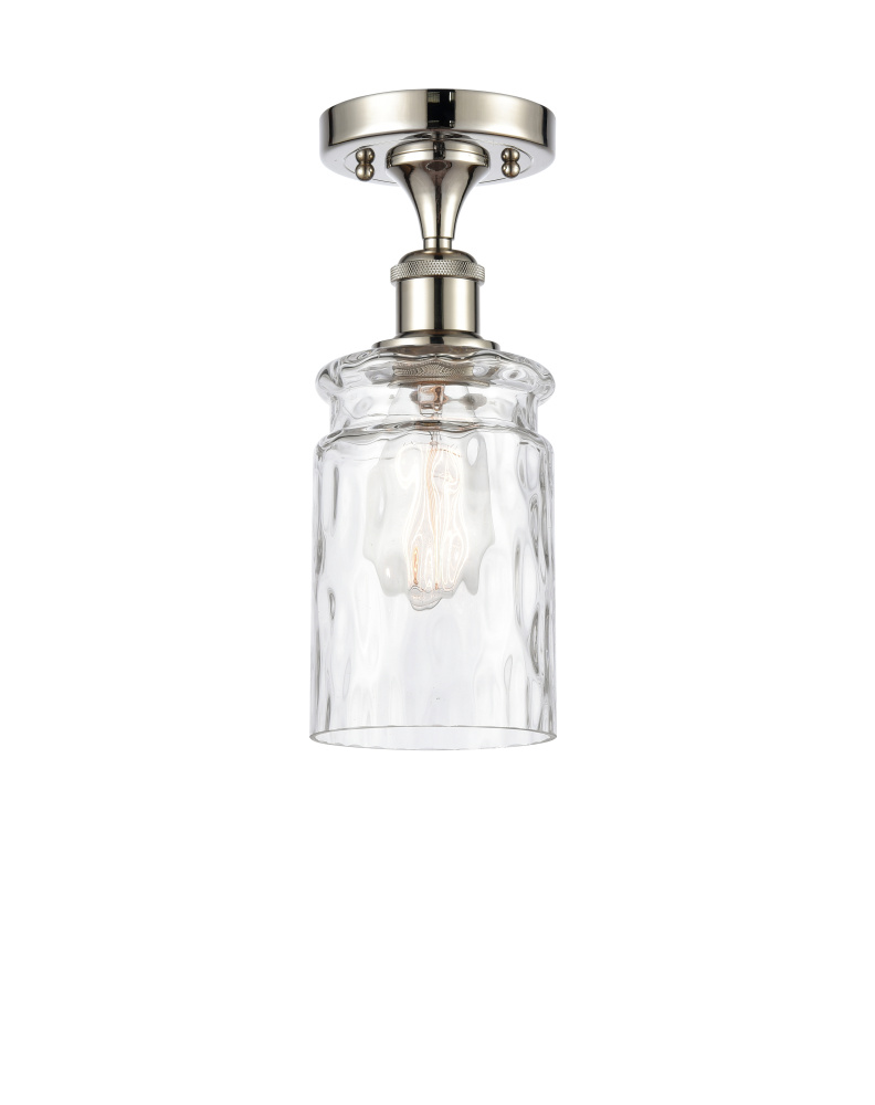 Candor - 1 Light - 5 inch - Polished Nickel - Semi-Flush Mount