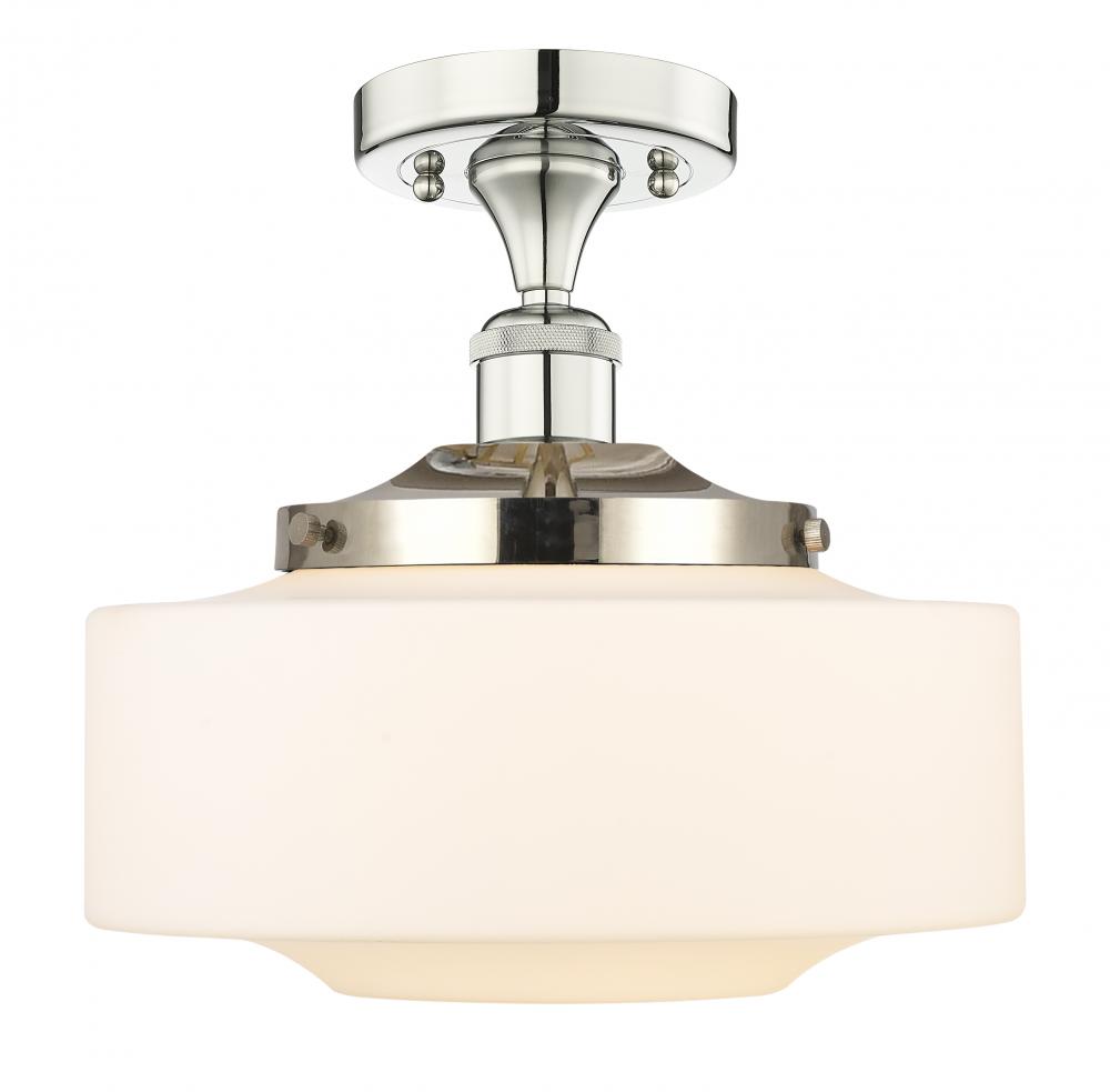Bridgeton - 1 Light - 12 inch - Polished Nickel - Semi-Flush Mount