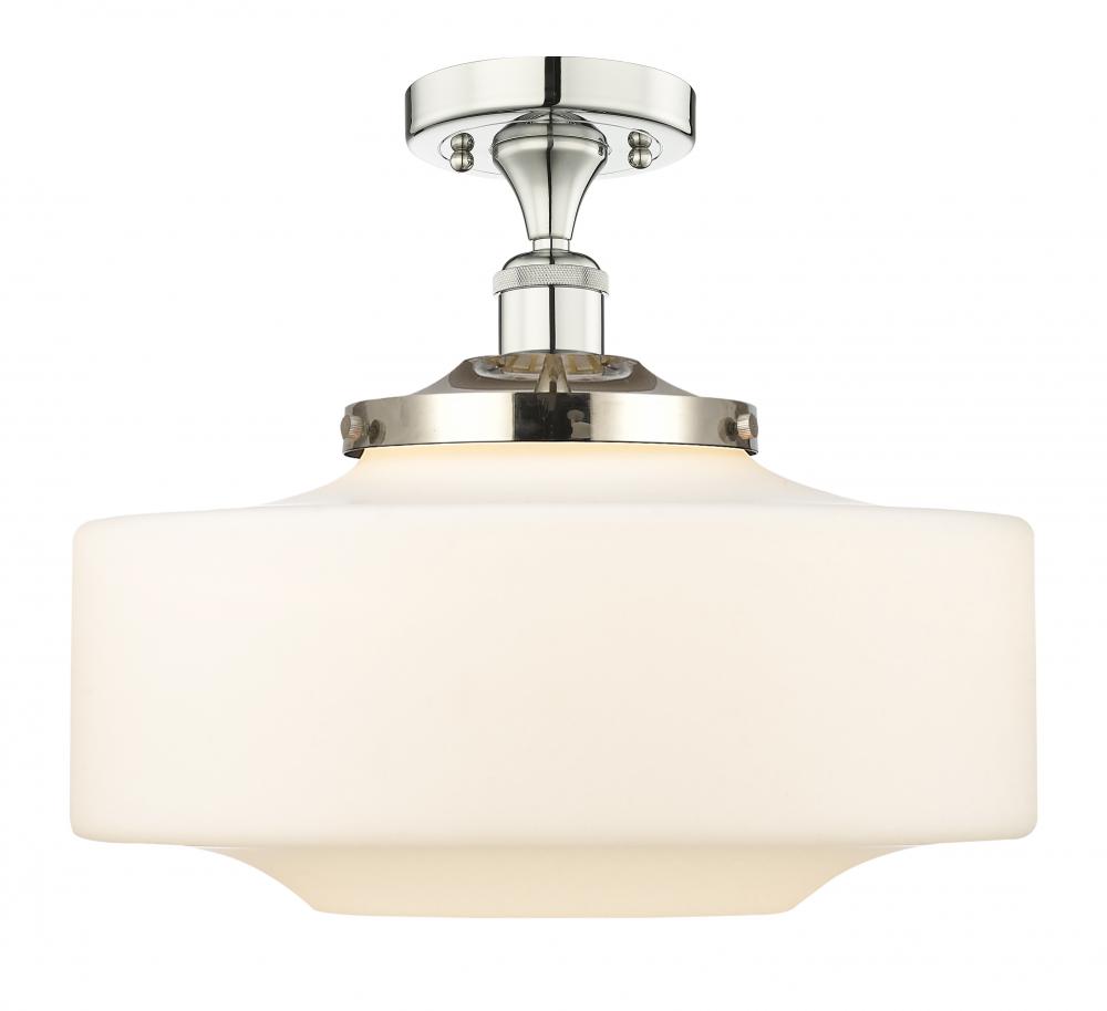 Bridgeton - 1 Light - 16 inch - Polished Nickel - Semi-Flush Mount