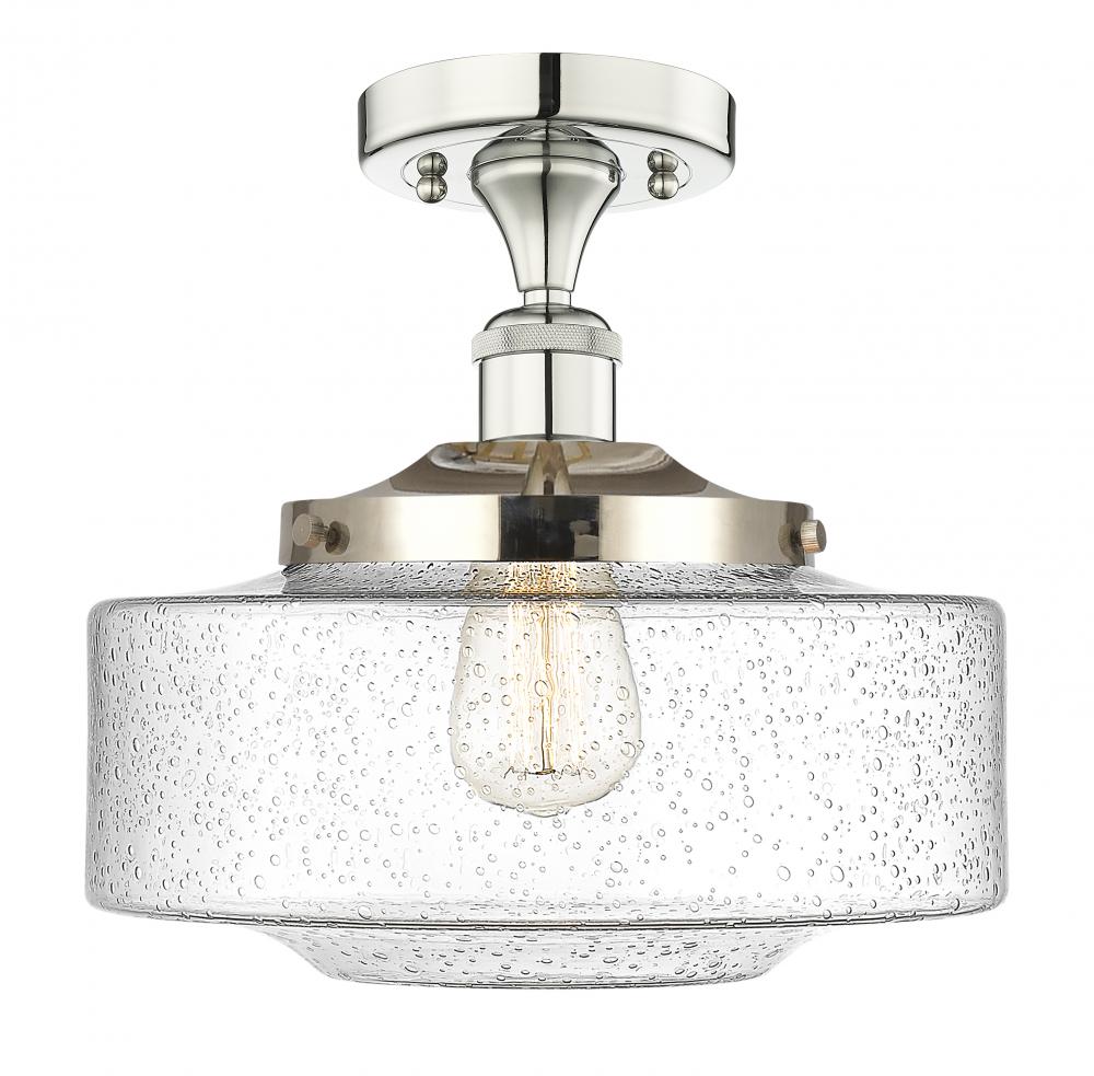 Bridgeton - 1 Light - 12 inch - Polished Nickel - Semi-Flush Mount