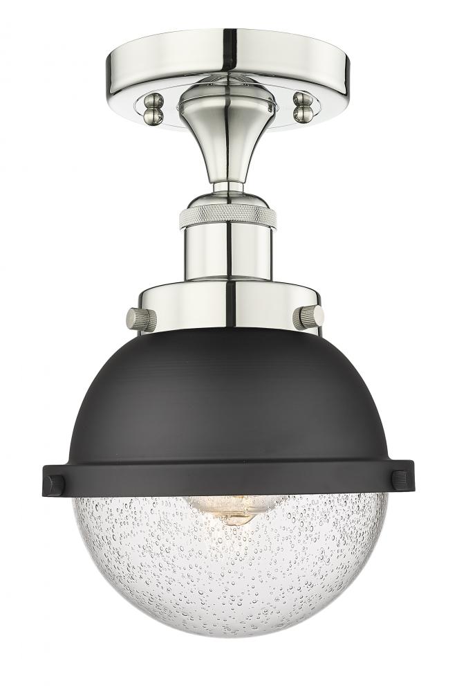 Edison - 1 Light - 7 inch - Polished Nickel - Semi-Flush Mount