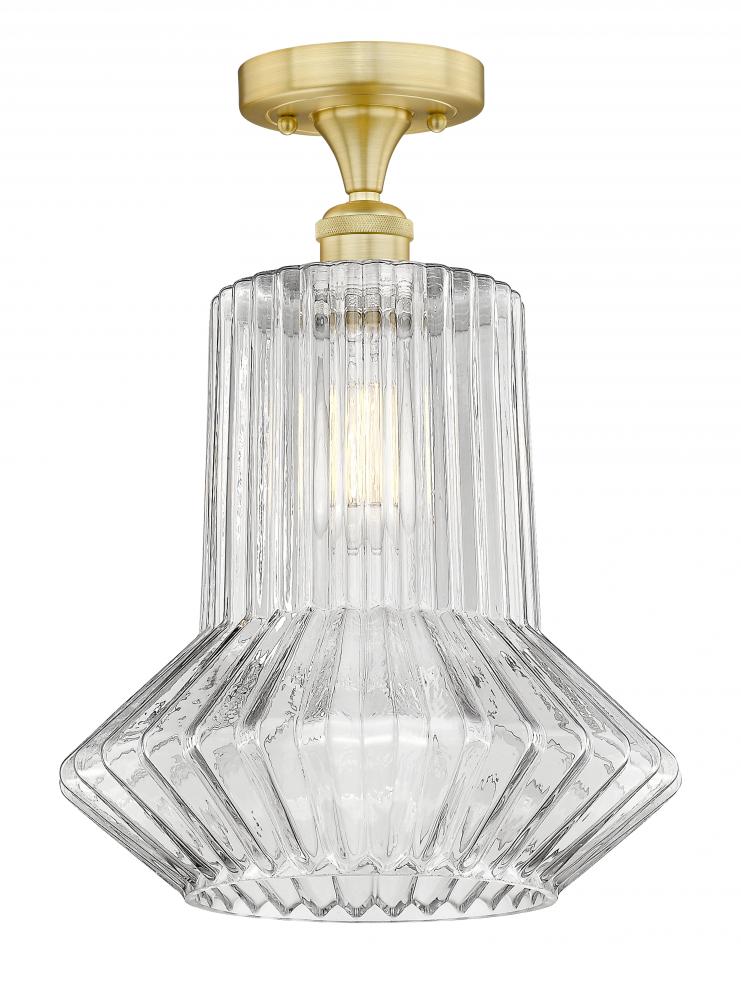 Springwater - 1 Light - 12 inch - Satin Gold - Semi-Flush Mount