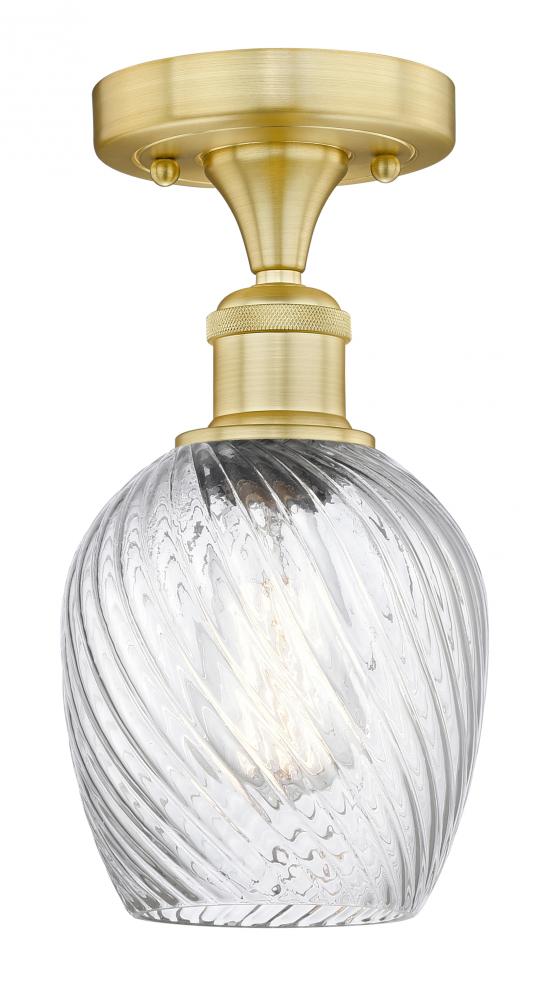 Salina - 1 Light - 6 inch - Satin Gold - Semi-Flush Mount