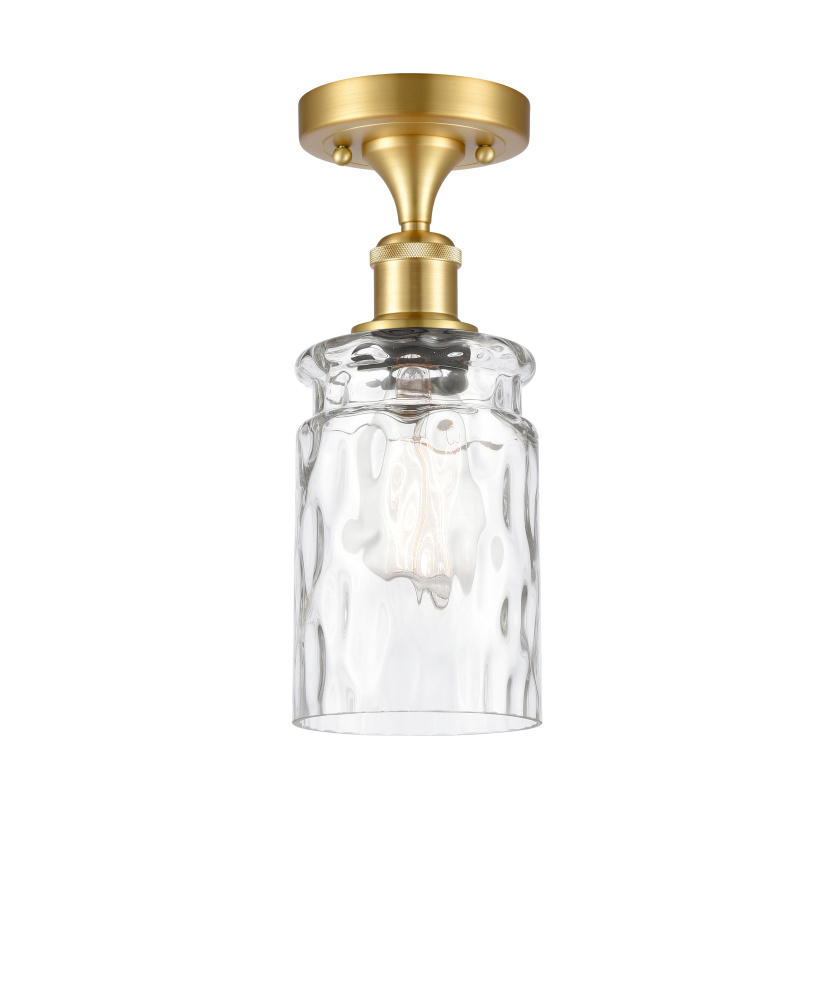Candor - 1 Light - 5 inch - Satin Gold - Semi-Flush Mount