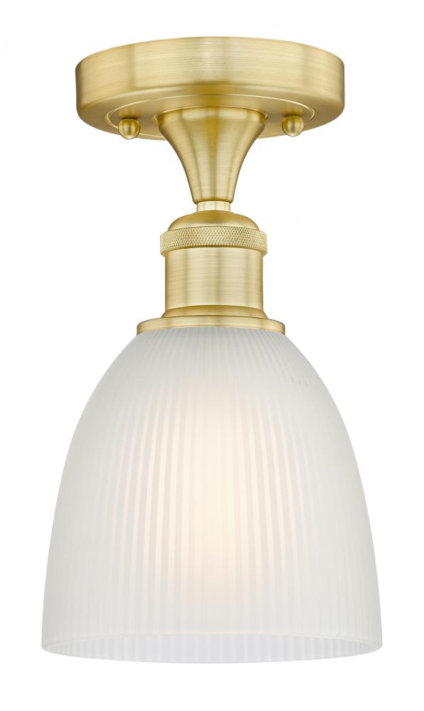Castile - 1 Light - 6 inch - Satin Gold - Semi-Flush Mount