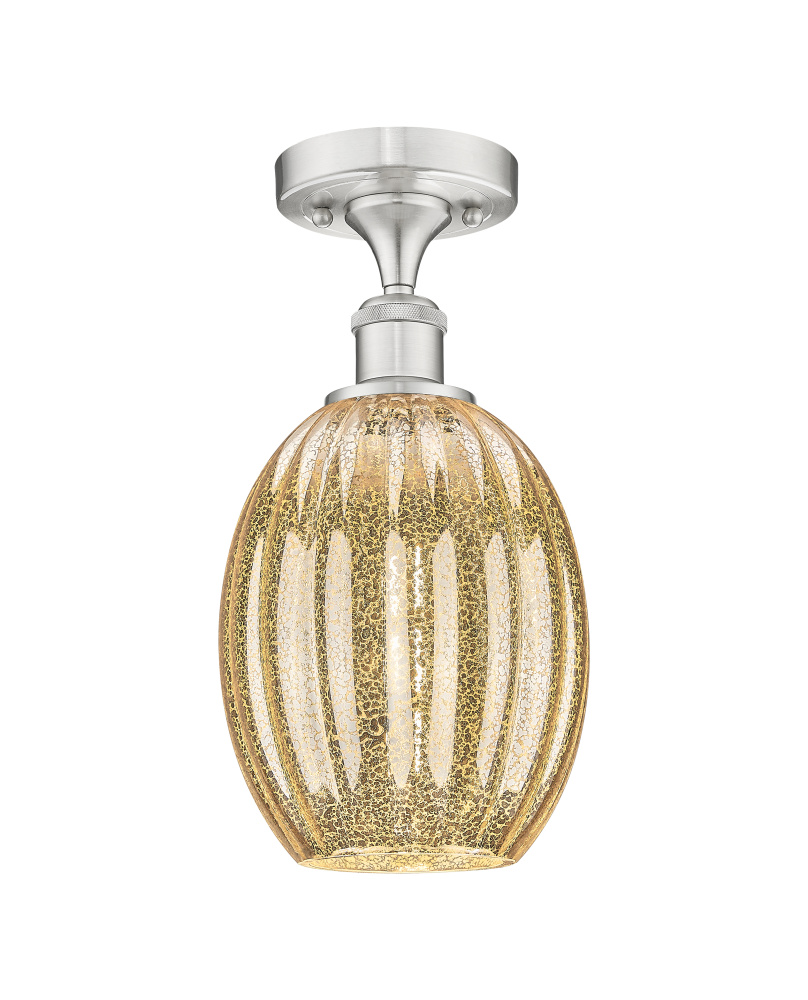 Preston Bulb - 1 Light - 6 inch - Black Antique Brass - Semi-Flush Mount