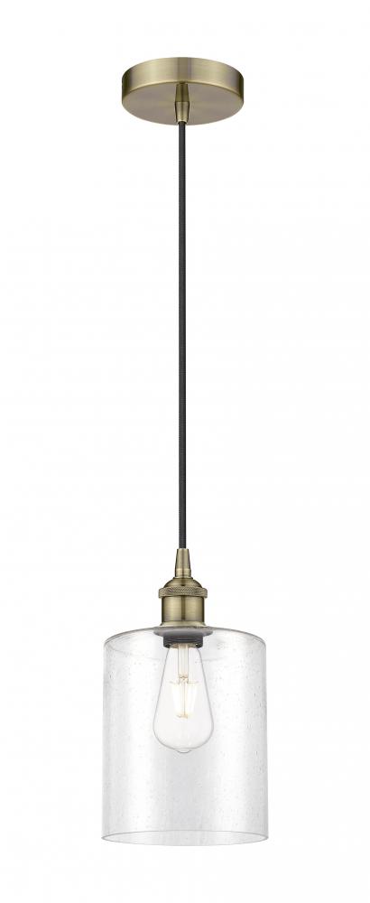 Paladin - 1 Light - 7 inch - Antique Brass - Cord hung - Mini Pendant