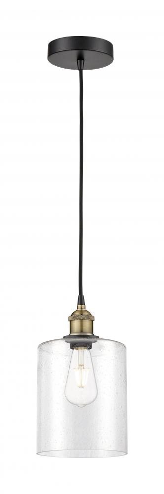 Paladin - 1 Light - 7 inch - Black Antique Brass - Cord hung - Mini Pendant
