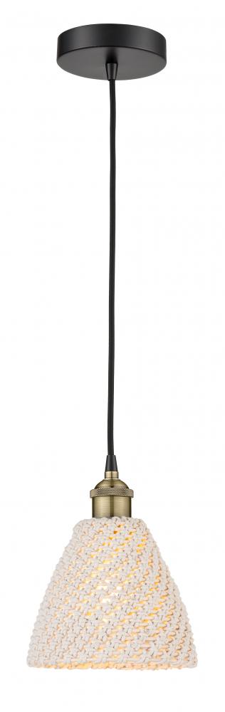 Bristol Natural - 1 Light - 6 inch - Black Antique Brass - Cord hung - Mini Pendant