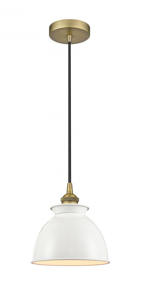 Adirondack - 1 Light - 8 inch - Brushed Brass - Cord hung - Mini Pendant