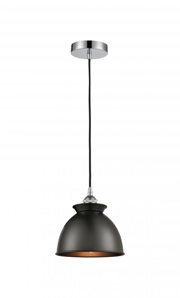 Adirondack - 1 Light - 8 inch - Polished Chrome - Cord hung - Mini Pendant