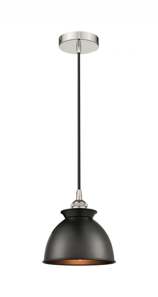 Adirondack - 1 Light - 8 inch - Polished Nickel - Cord hung - Mini Pendant