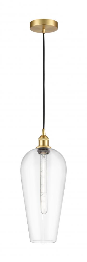 Chelsea - 1 Light - 8 inch - Satin Gold - Cord hung - Mini Pendant