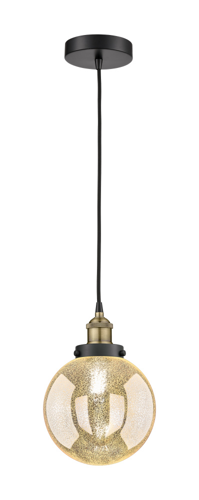 Beacon - 1 Light - 8 inch - Black Antique Brass - Cord hung - Mini Pendant