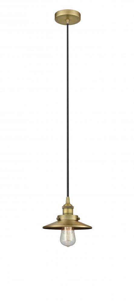 Edison - 1 Light - 8 inch - Brushed Brass - Mini Pendant