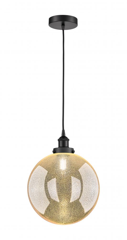 Beacon - 1 Light - 12 inch - Matte Black - Cord hung - Mini Pendant